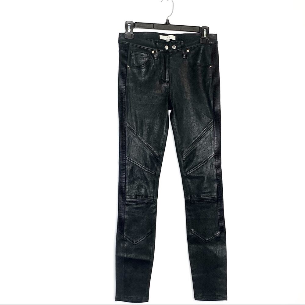 IRO Moto style leather pants skinny leg sz 36